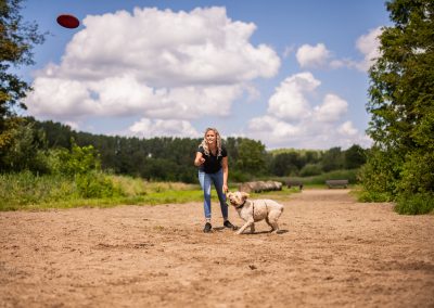 Spelen strand dierenhotel Marijke